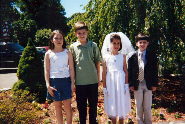 2004-06 Cass, Celia, Bridget, Matty, Twins' First Communion, St. Matthew's, Norwalk, CT 15P-021