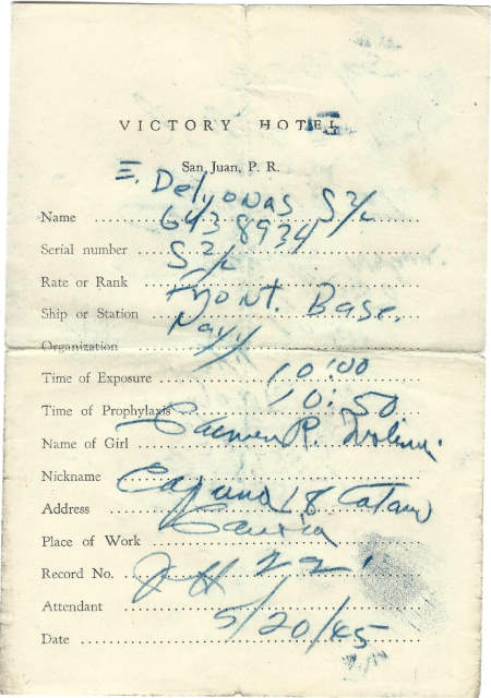 1945-05-20 Ed Prostitution Report at Victory Hotel b