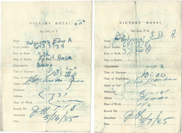 1945-05-16 Ed Prostitution Report at Victory Hotel a