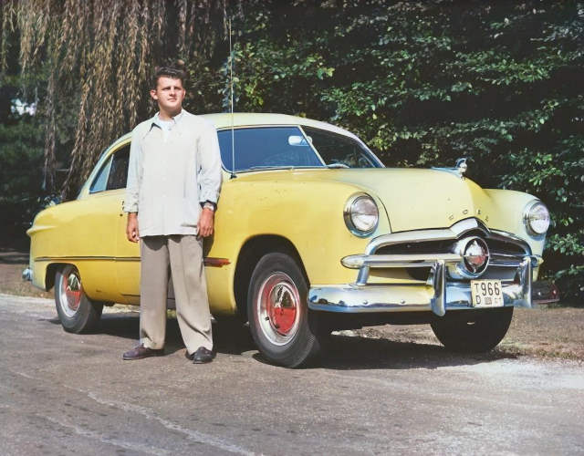 1951 Ed with full 1949 Ford Sedan COLORIZED