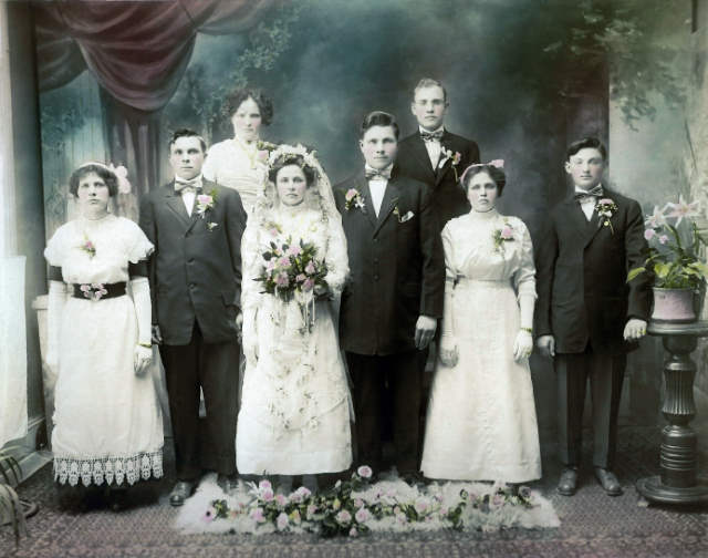 1916ish Bessie and Adam at Wedding