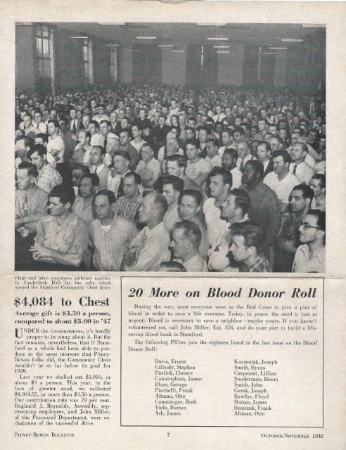 1948-10 Ed in Sea of Pitney Bowes Gathering