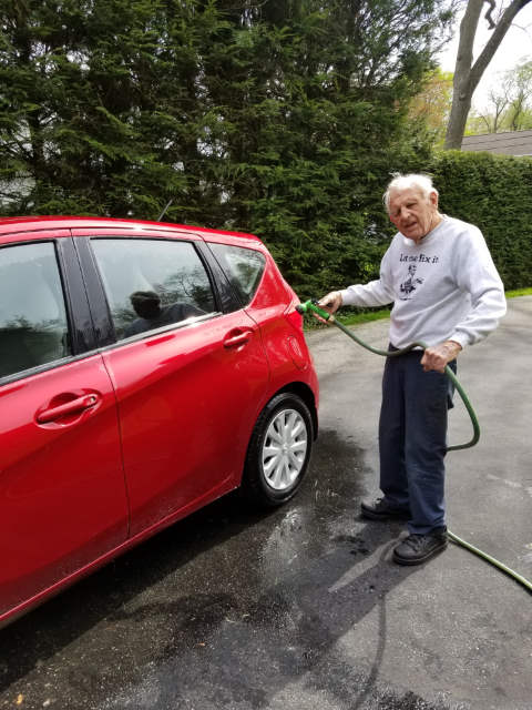 2020-05-02 Ed Washing Nissan Versa, West Cedar, Norwalk, CT