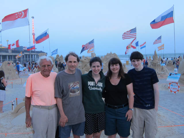 2016-07-02 Ed Steve Bridget Mary Matty with Sand Castles
