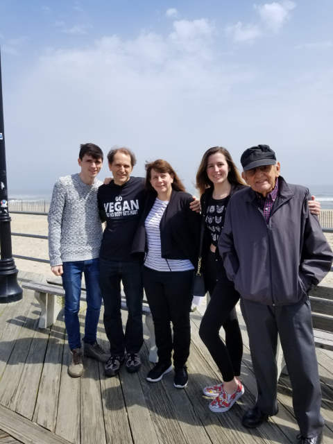 2019-04-13 Matty, Steve, Mary, Bridget, Ed on Boardwalk, Asbury Park, NJ 2