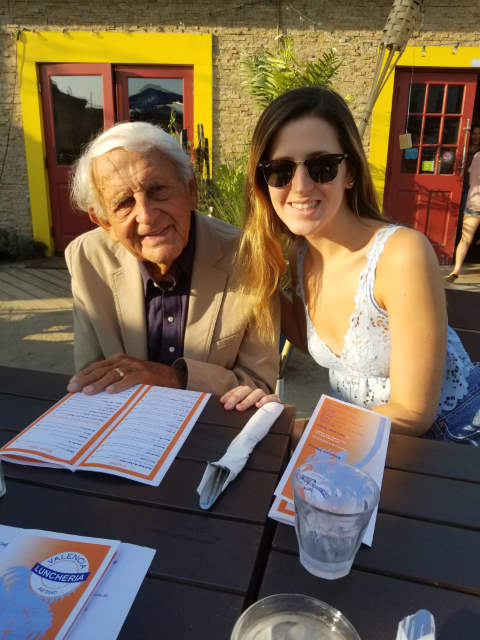2018-08-24 Ed, Bridget at Valencia Luncheria, Norwalk